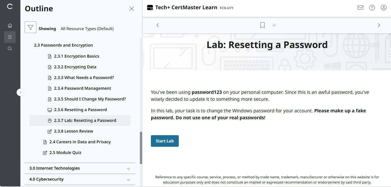 CertMaster Learn Tech+ (V6)  - FC0-U71  (2 Months)