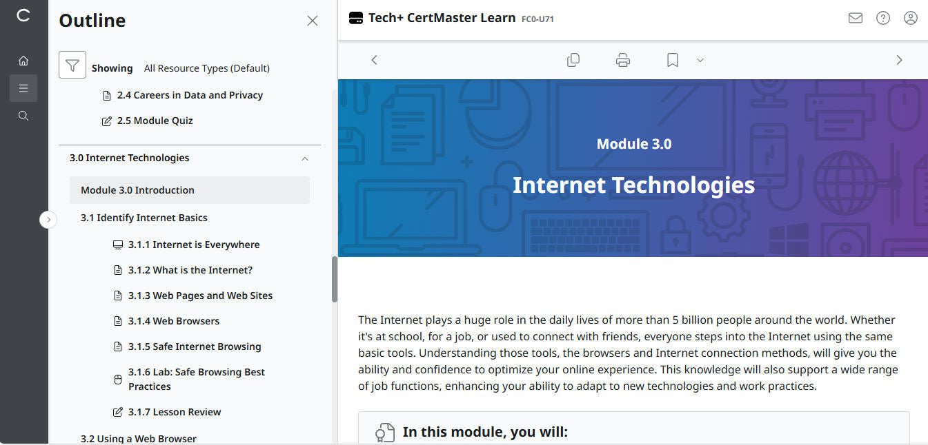 CertMaster Learn Tech+ (V6)  - FC0-U71  (2 Months)