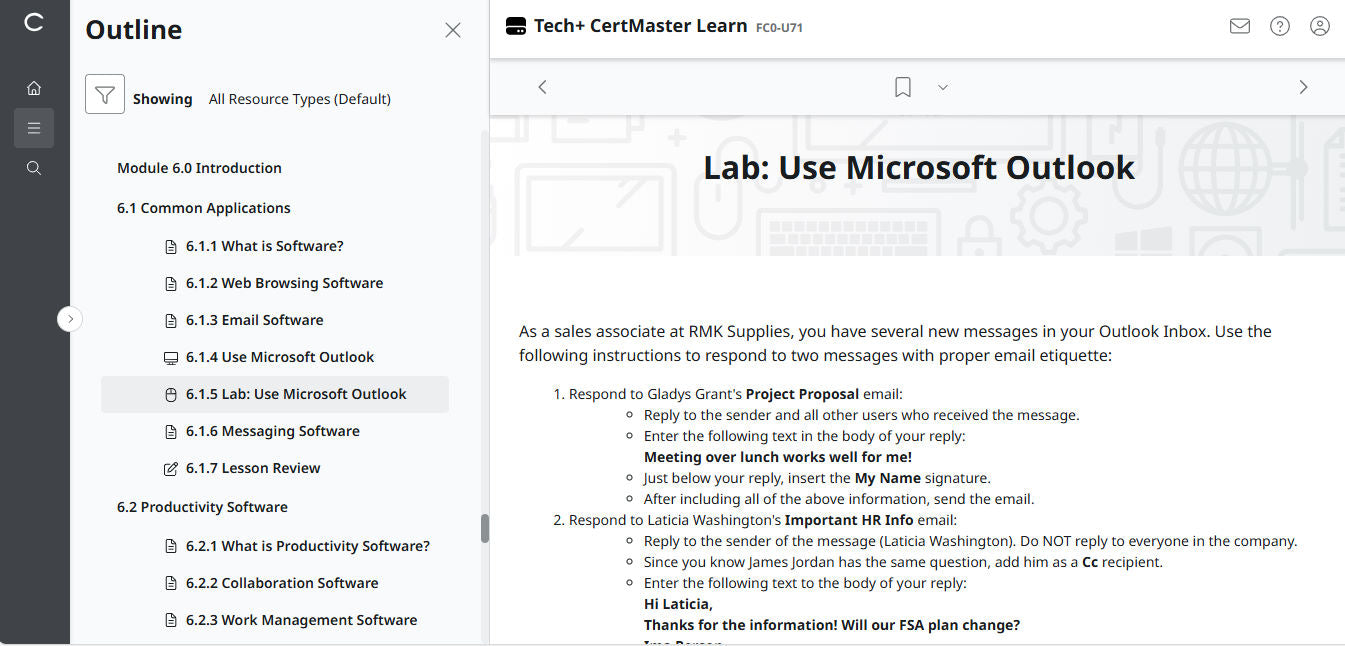 CertMaster Learn Tech+ (V6)  - FC0-U71  (2 Months)