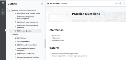 Best Price TestOut Security Pro for Security+ (SY0-701) - Individual License