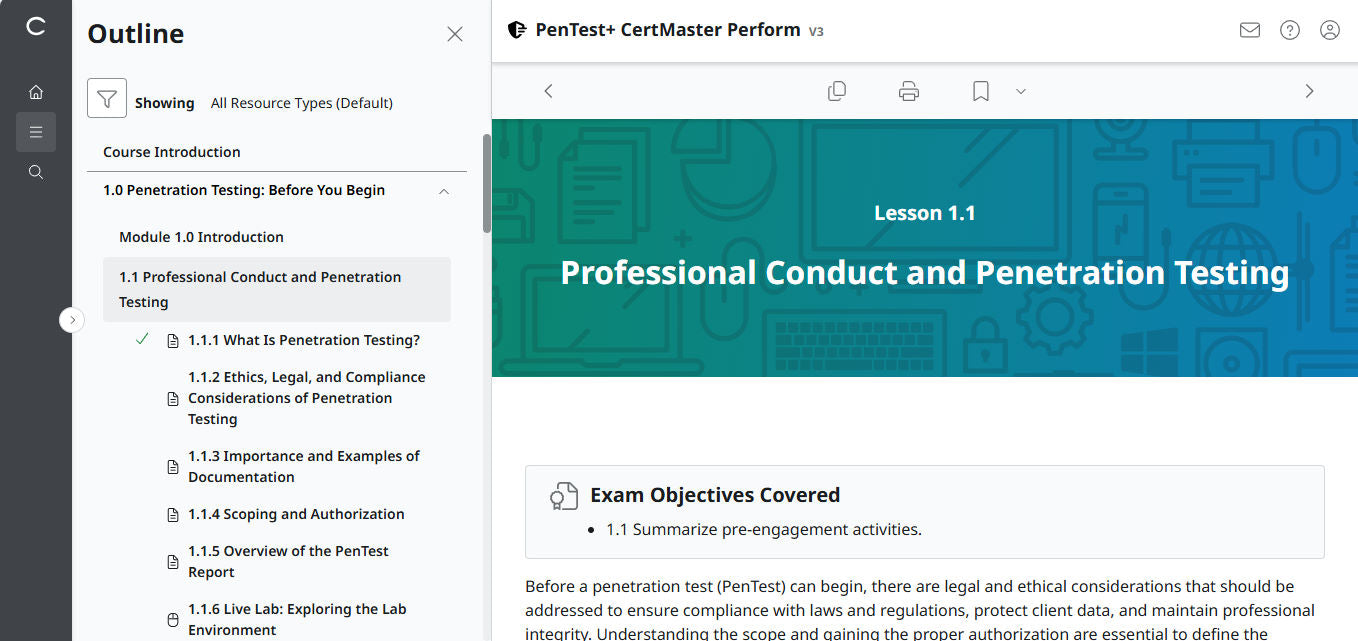 Best Offer  ✅ CompTIA PenTest+ CertMaster Perform  PT0-003 (V3) (3 Month Access)