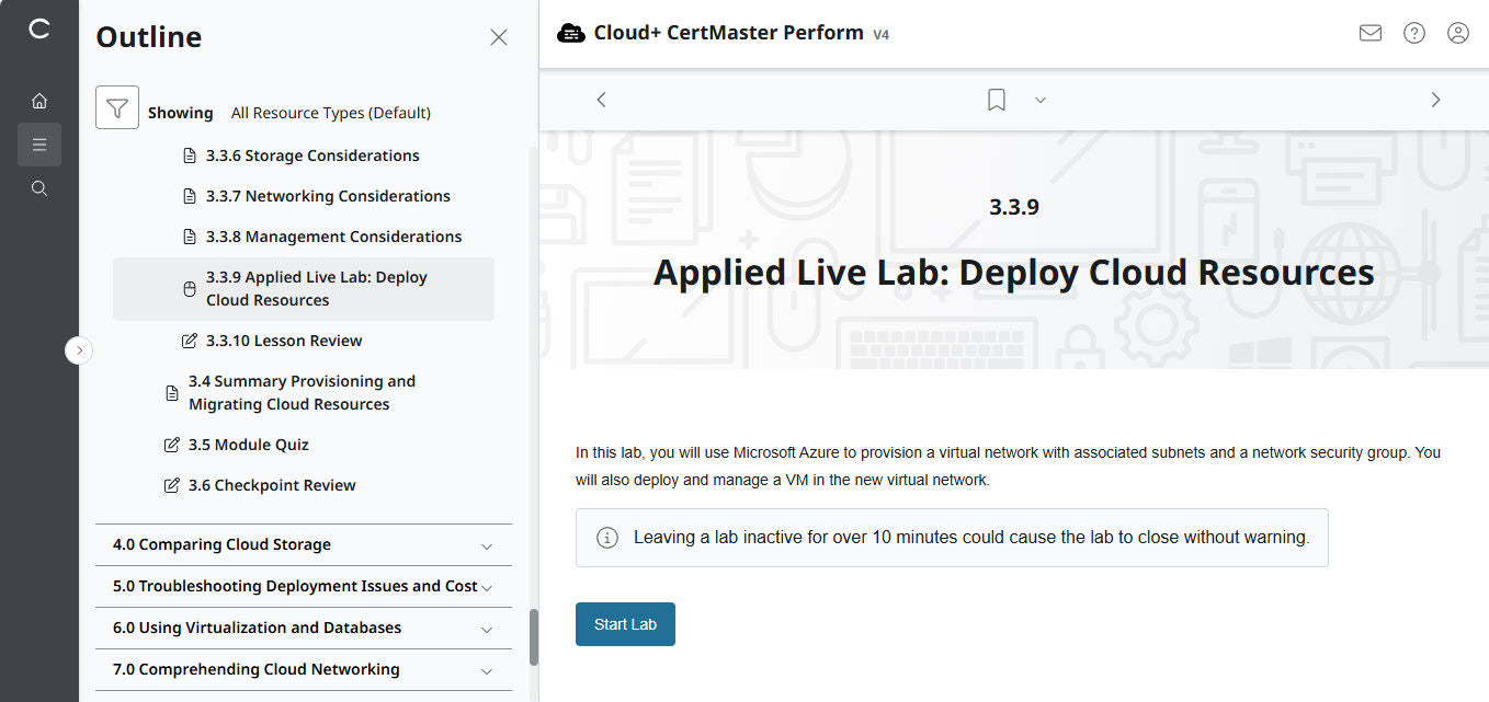 CompTIA Cloud+ CertMaster Perform (CV0-004)